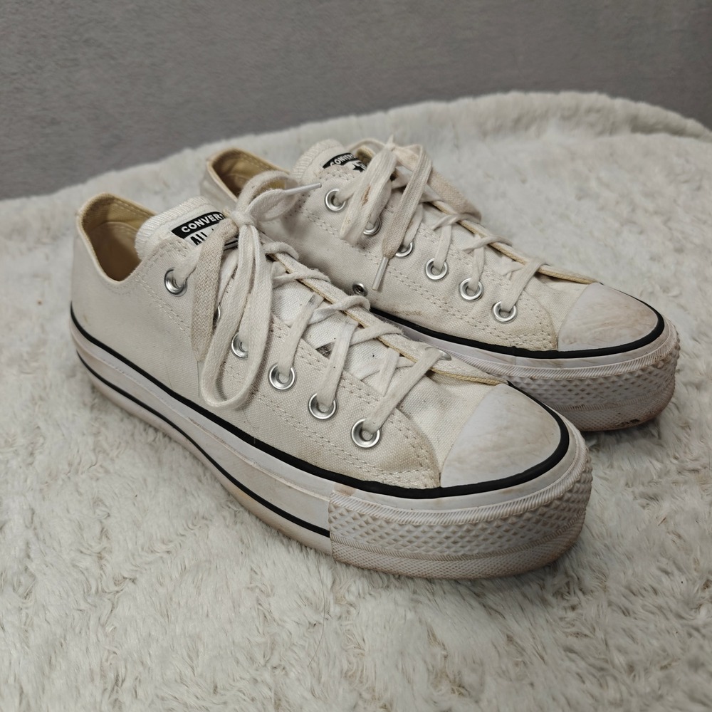 Converse Chuck Taylor All Star Lift Platform Women 7 White Canvas Low Sneaker